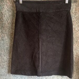 GAP Black Textured Chevron Cotton A-Line Skirt